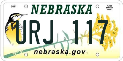 NE license plate URJ117