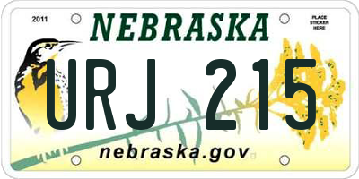NE license plate URJ215