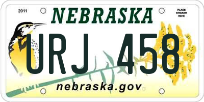 NE license plate URJ458
