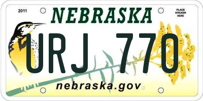 NE license plate URJ770