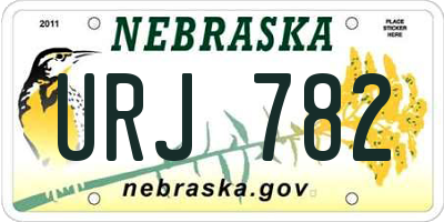 NE license plate URJ782