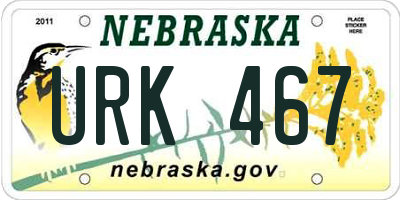 NE license plate URK467
