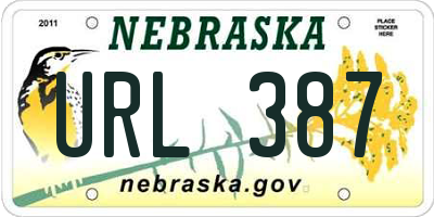 NE license plate URL387