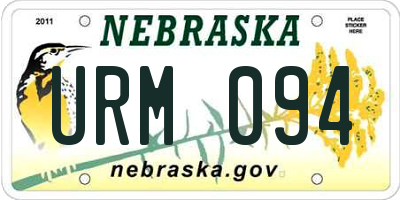 NE license plate URM094