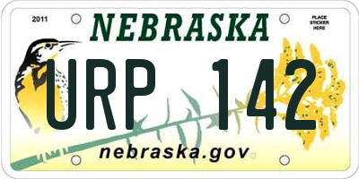 NE license plate URP142