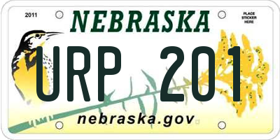 NE license plate URP201