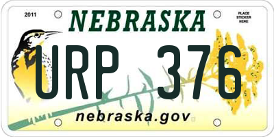 NE license plate URP376