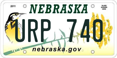 NE license plate URP740