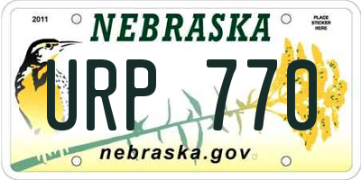 NE license plate URP770