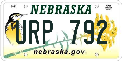 NE license plate URP792