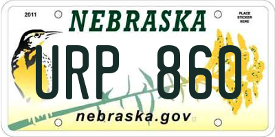 NE license plate URP860