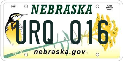NE license plate URQ016