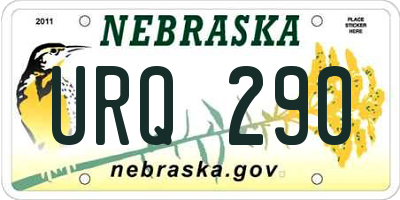 NE license plate URQ290