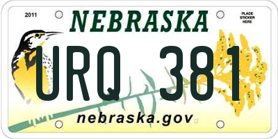 NE license plate URQ381