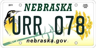 NE license plate URR078