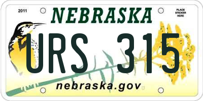 NE license plate URS315