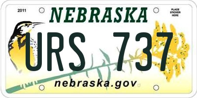 NE license plate URS737