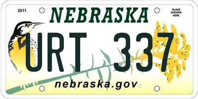 NE license plate URT337
