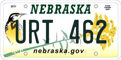 NE license plate URT462