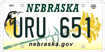 NE license plate URU651