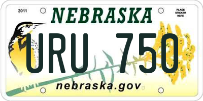 NE license plate URU750