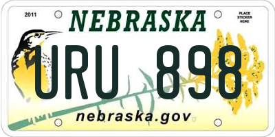 NE license plate URU898
