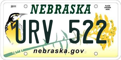 NE license plate URV522