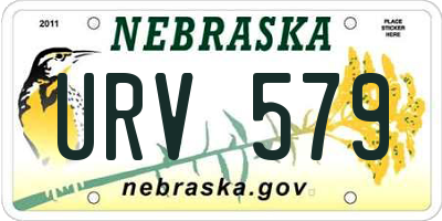 NE license plate URV579