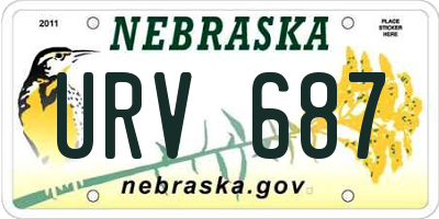 NE license plate URV687