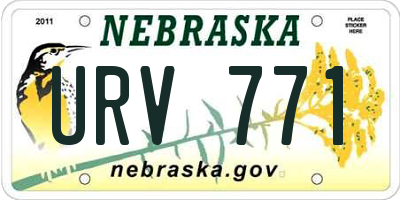 NE license plate URV771