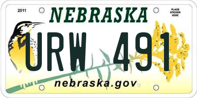 NE license plate URW491