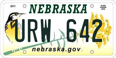 NE license plate URW642