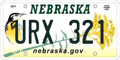 NE license plate URX321