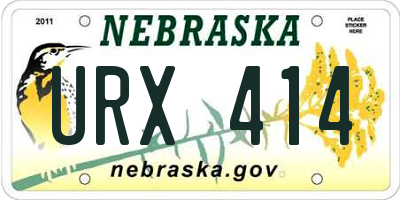 NE license plate URX414