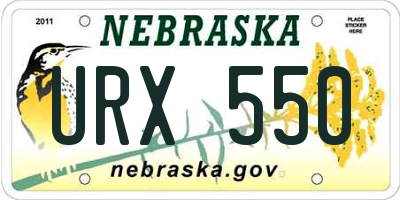 NE license plate URX550