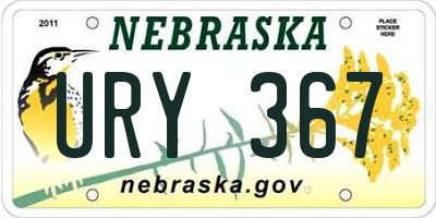 NE license plate URY367