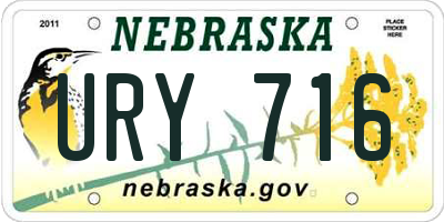 NE license plate URY716