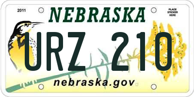 NE license plate URZ210