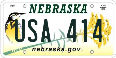 NE license plate USA414