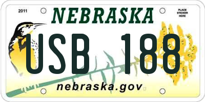 NE license plate USB188