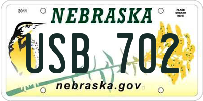 NE license plate USB702