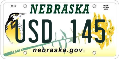 NE license plate USD145