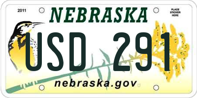 NE license plate USD291