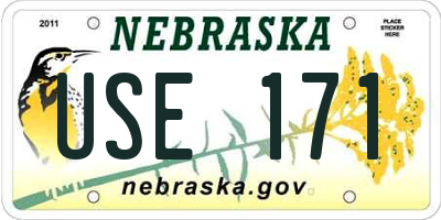 NE license plate USE171