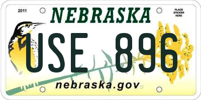NE license plate USE896