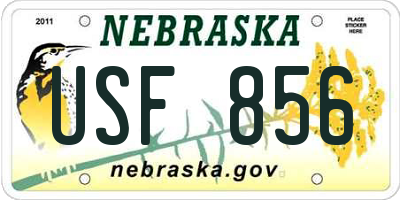 NE license plate USF856