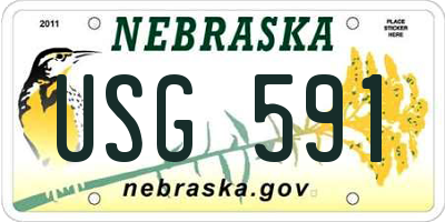 NE license plate USG591