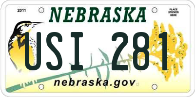 NE license plate USI281
