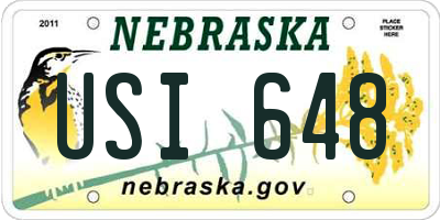 NE license plate USI648