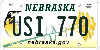 NE license plate USI770